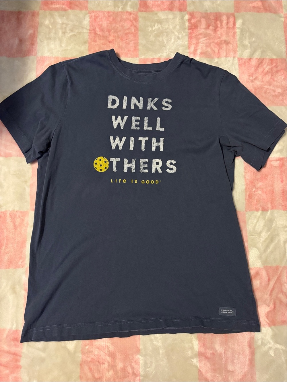 Life Is Good Navy Blue 'Dinks Well With Others' Graphic Tee